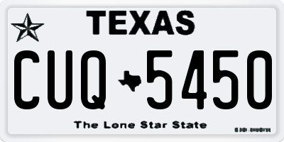 TX license plate CUQ5450
