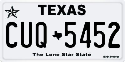 TX license plate CUQ5452