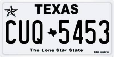 TX license plate CUQ5453