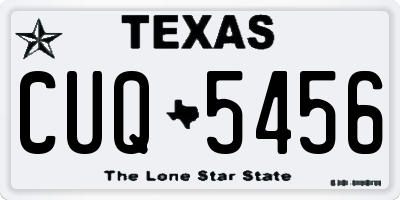 TX license plate CUQ5456