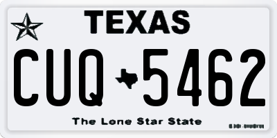 TX license plate CUQ5462