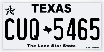 TX license plate CUQ5465