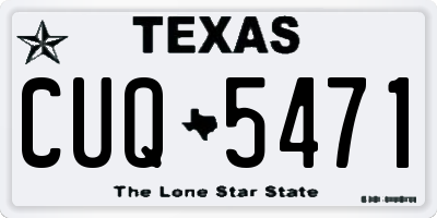 TX license plate CUQ5471