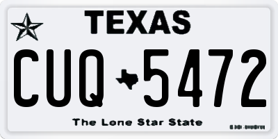 TX license plate CUQ5472