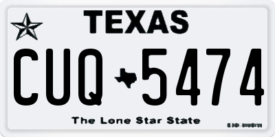 TX license plate CUQ5474
