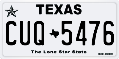 TX license plate CUQ5476