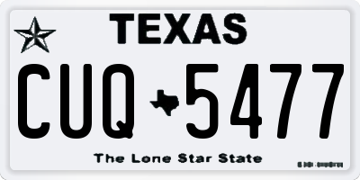 TX license plate CUQ5477