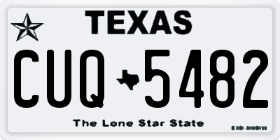 TX license plate CUQ5482