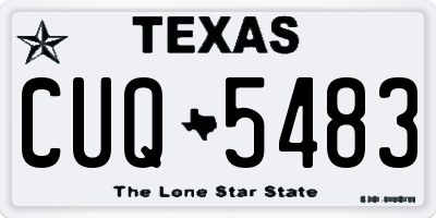 TX license plate CUQ5483