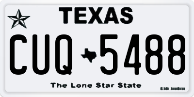 TX license plate CUQ5488