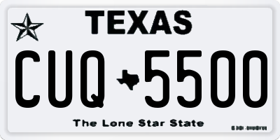 TX license plate CUQ5500