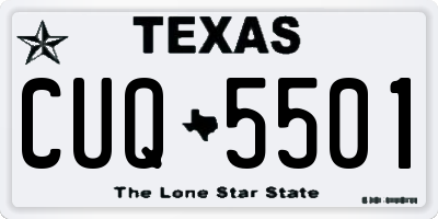 TX license plate CUQ5501