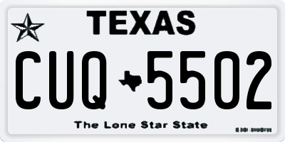 TX license plate CUQ5502
