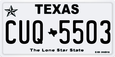 TX license plate CUQ5503