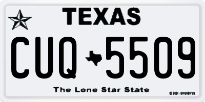 TX license plate CUQ5509