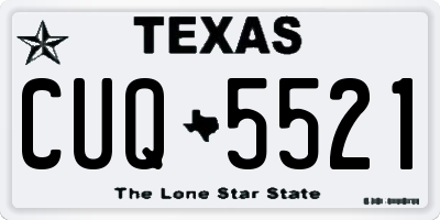 TX license plate CUQ5521