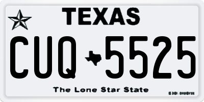 TX license plate CUQ5525