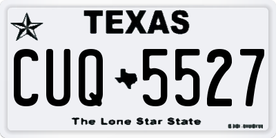 TX license plate CUQ5527
