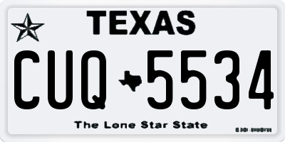 TX license plate CUQ5534