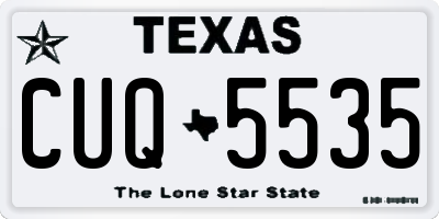 TX license plate CUQ5535