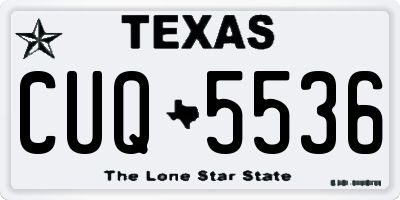 TX license plate CUQ5536