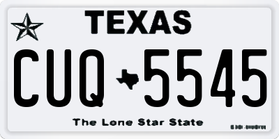 TX license plate CUQ5545