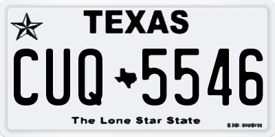 TX license plate CUQ5546