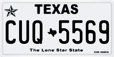 TX license plate CUQ5569