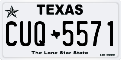 TX license plate CUQ5571