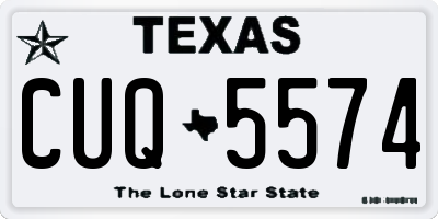TX license plate CUQ5574