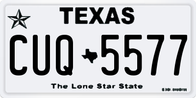 TX license plate CUQ5577