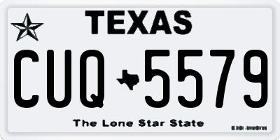 TX license plate CUQ5579