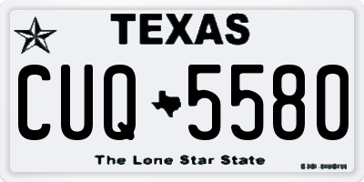 TX license plate CUQ5580