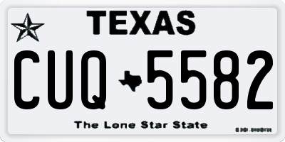 TX license plate CUQ5582