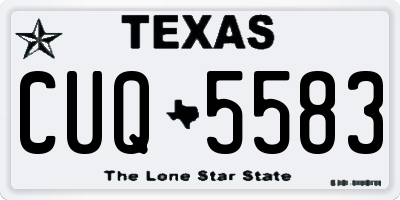 TX license plate CUQ5583
