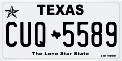 TX license plate CUQ5589