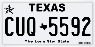 TX license plate CUQ5592
