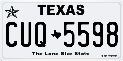 TX license plate CUQ5598