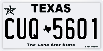 TX license plate CUQ5601
