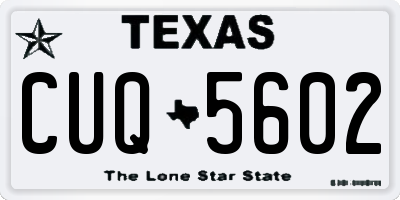TX license plate CUQ5602