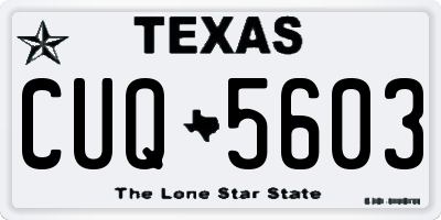 TX license plate CUQ5603