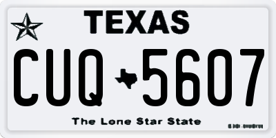 TX license plate CUQ5607