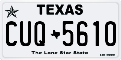 TX license plate CUQ5610
