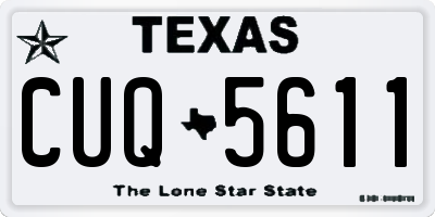 TX license plate CUQ5611