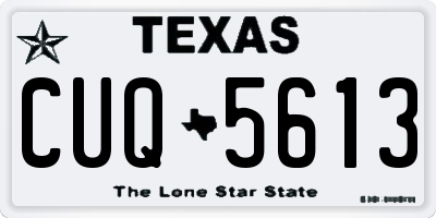 TX license plate CUQ5613