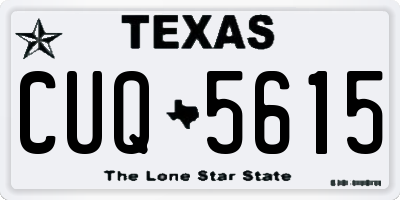 TX license plate CUQ5615