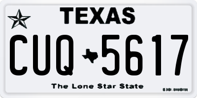 TX license plate CUQ5617