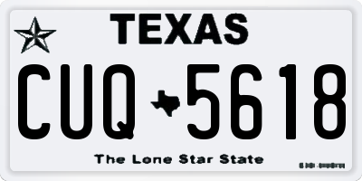 TX license plate CUQ5618
