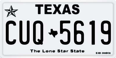TX license plate CUQ5619