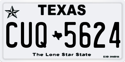 TX license plate CUQ5624